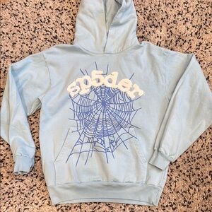 Spider baby blue hoodie size M